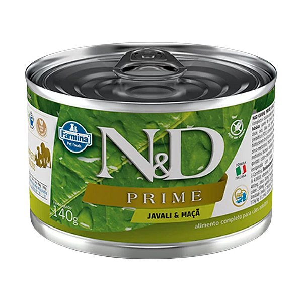 Ração Úmida N&D Prime para Cães Adultos Sabor Javali e Maçã 140g