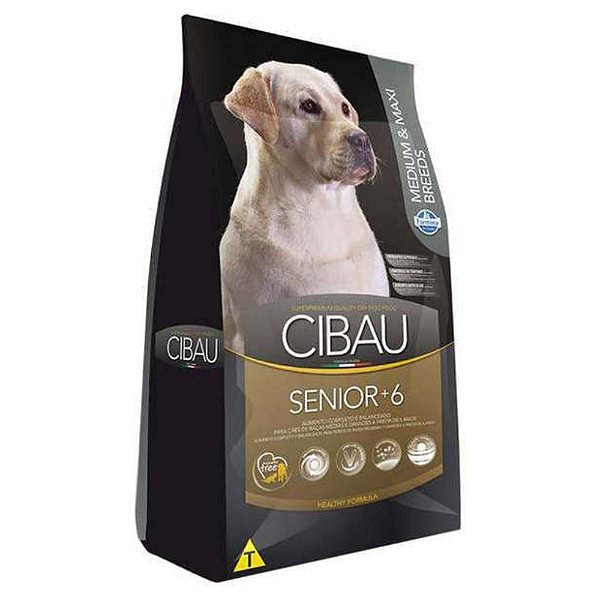 Ração Cibau Sênior 6+ para Cães Adultos Raças Grandes 12kg
