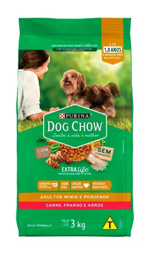 Dog Chow Adulto Racas Peq Car/Fr/Arr 3Kg