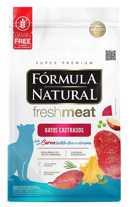 Ração Fórmula Natural Fresh Meat Gatos Castrados Carne 7kg