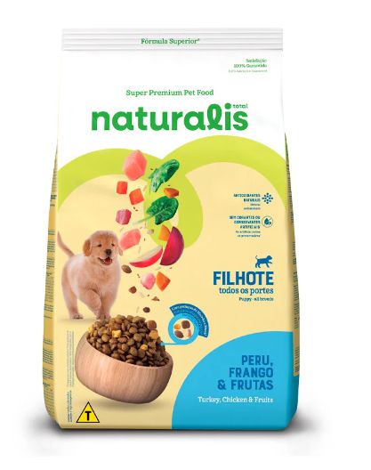 Naturalis Filhotes Frango/Peru/Frutas 15Kg