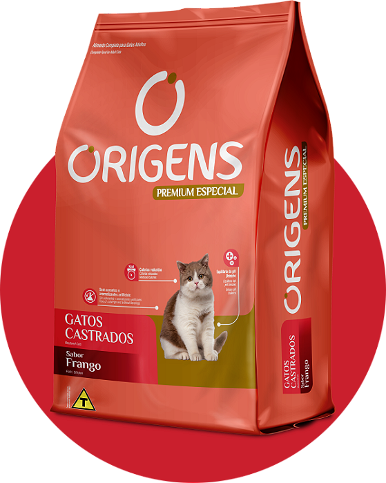 Ração Origens Premium Especial Gatos Castrados Frango 10.1kg