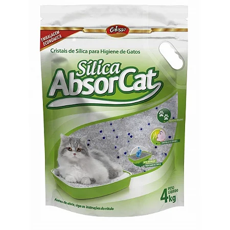 Areia Sílica Absorcat Econômica Micro 4kg Eficaz e Higiênica