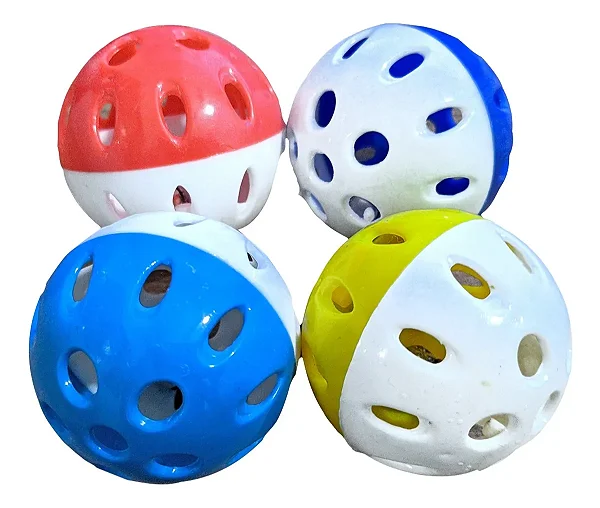 Bola Diversao Plast. Guizo P/ Gato 14Cm