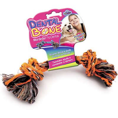 Brinquedo Dental Bone Pequeno Mordedor Cães Cuida e Diverte