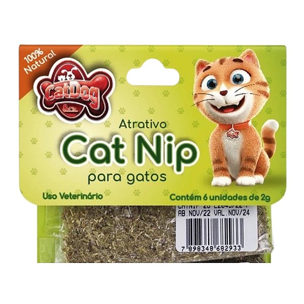 Atrativo Natural Relaxante Cat Nip Erva para Gatos 12g