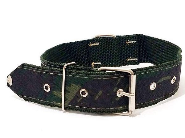 Coleira Nylon Camuflada