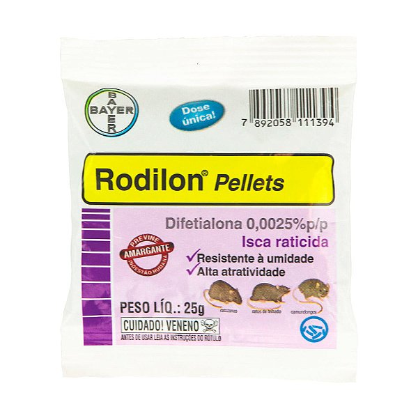 Raticida Rodilon R Pellets 25Gr
