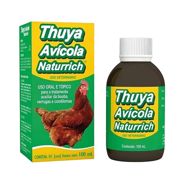 Thuya Avícola Naturrich Tratamento para Aves 100ml Uso Tópico