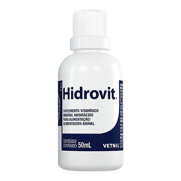 Hidrovit 50ml Suplemento Vitamínico Mineral para Pets Vetnil
