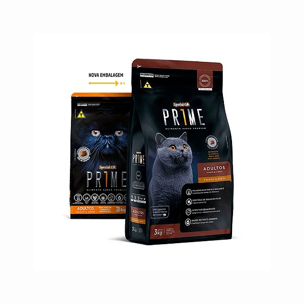 Ração Special Cat Prime Adultos Frango e Arroz 1kg