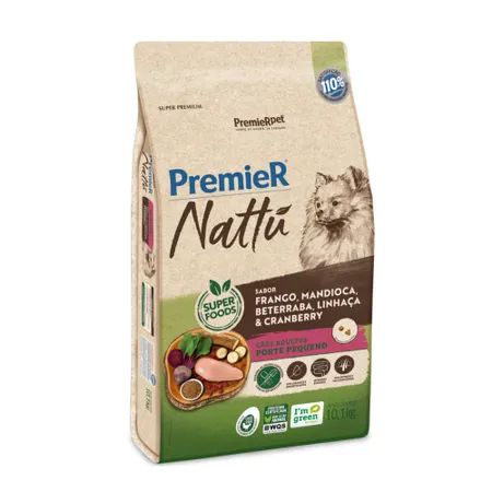 PREMIER NATTU CAO AD RACAS PEQ MANDIOCA 2,5KG