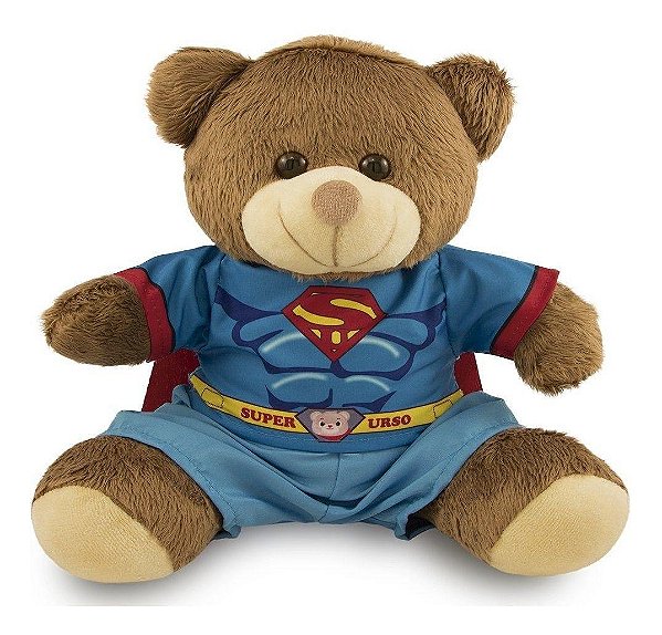 Brinquedo Pelucia Ursinho Superhero