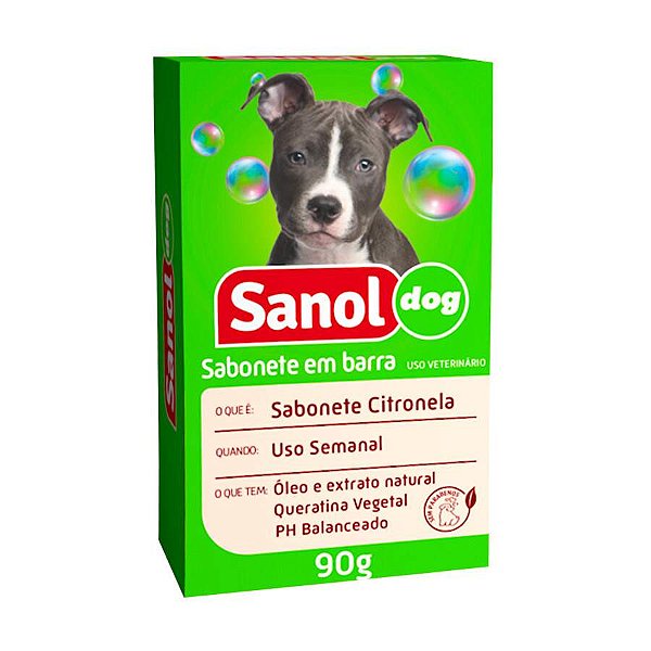 Sabonete Barra Sanol Dog Citronela 90Gr