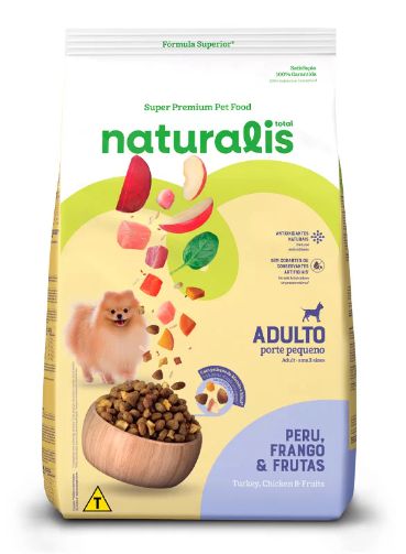 Naturalis Adulto Rac Peq Frango/Peru/Frutas 2,5Kg