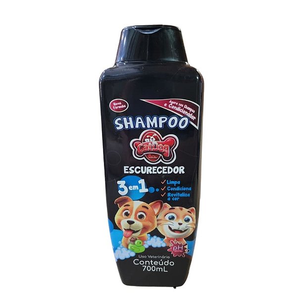 Shampoo 3 em 1 Escurecedor para Pets 700ml Ph Neutro CatDog
