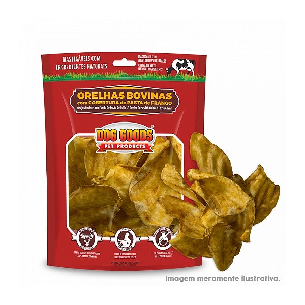 Petisco Orelha Bovina Natural para Cães 6 Unidades Dog Goods