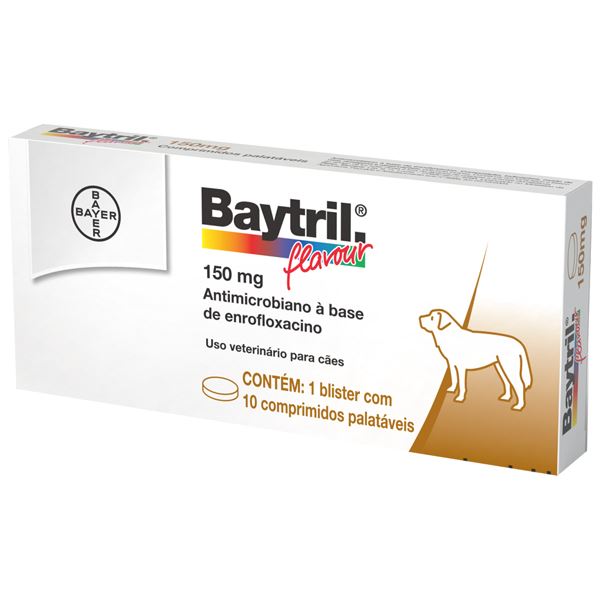 Baytril 150Mg C/ 10 Comprimidos