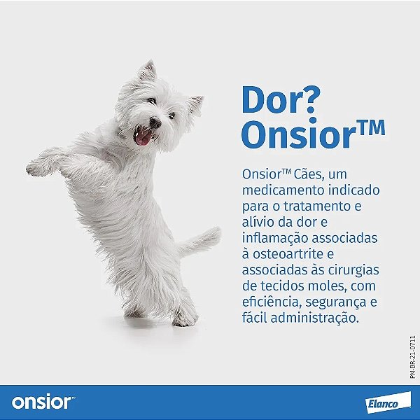 Anti-inflamatório Onsior para Cães 10mg 7 Comprimidos