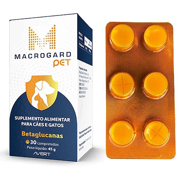Macrogard Pet 30 Comprimidos Suplemento para Cães e Gatos