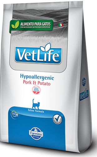 VET LIFE FELINE HYPOALLERGENIC PORK E POTATO 2KG