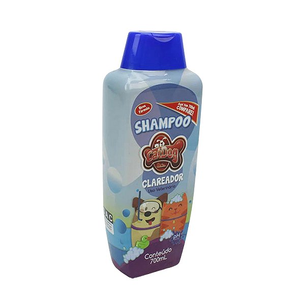Shampoo Clareador para Pets com Ph Neutro 700ml CatDog&Cia