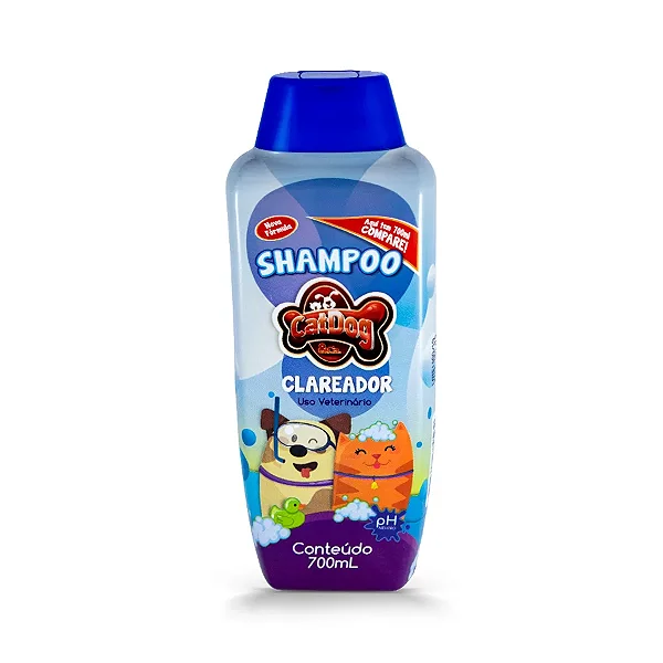 Shampoo Clareador para Pets com Ph Neutro 700ml CatDog&Cia