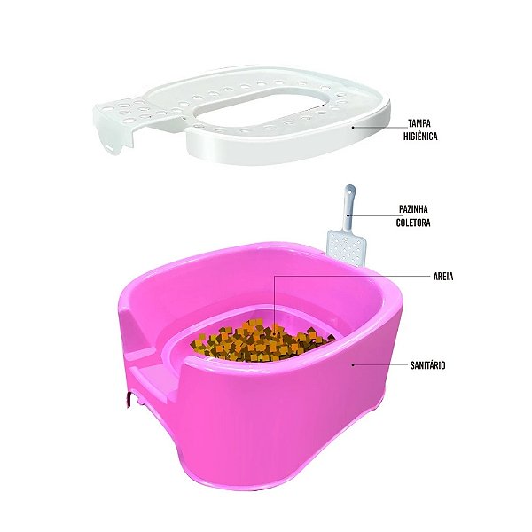 Banheiro Sanitário para Gato Koko Cat Variado com Pá Coletora