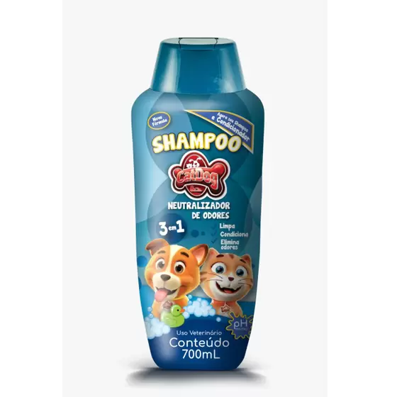 Shampoo 3 em 1 Neutralizador de Odores Pet 700ml CatDog&Cia