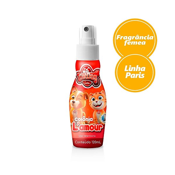 Deo Colônia para Cães e Gatos Fragância Lamour 120ml CatDog
