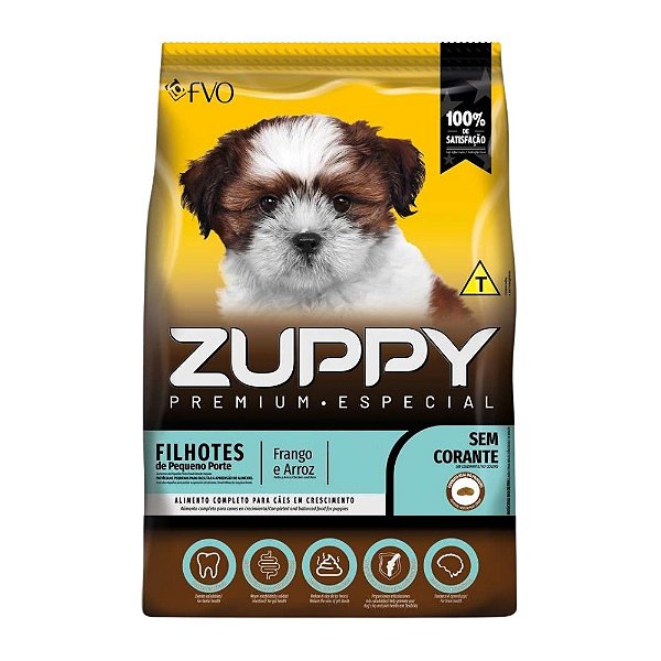 Ração Zuppy Cães Filhotes de Raças Pequenas Frango e Arroz 10,1kg