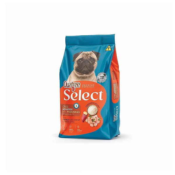 Ração Quatree Select Cães Ad Raças Pequenas Frango 1Kg