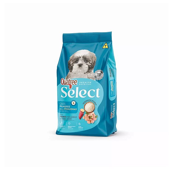 Ração Quatree Select Cães Filhotes Pequenas Frango 1kg