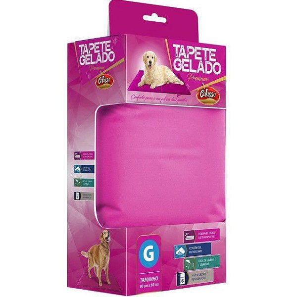 TAPETE GELADO COLOSSO P 50X40CM- ROSA