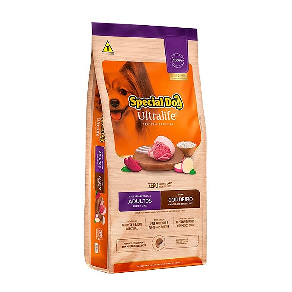 Ração Special Dog Ultralife Cães Adultos Raças Pequenas Cordeiro 15kg