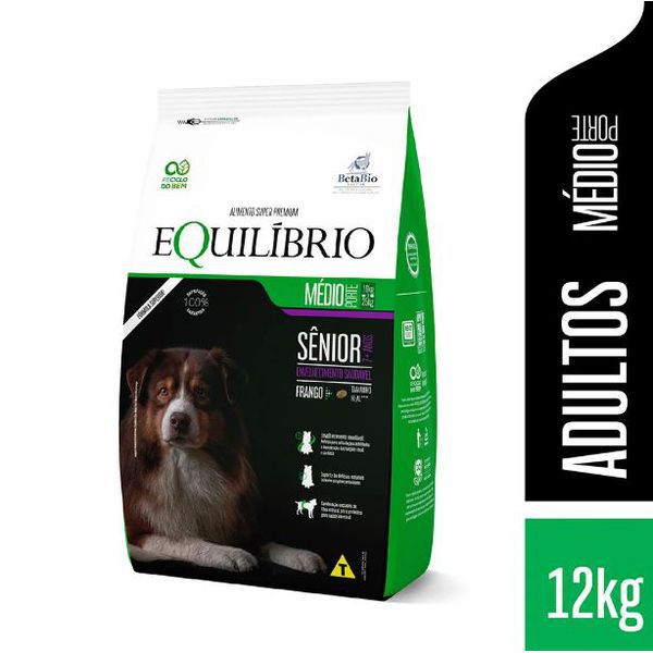 EQUILIBRIO CAES MEDIO PORTE SENIOR FRANGO 12KG