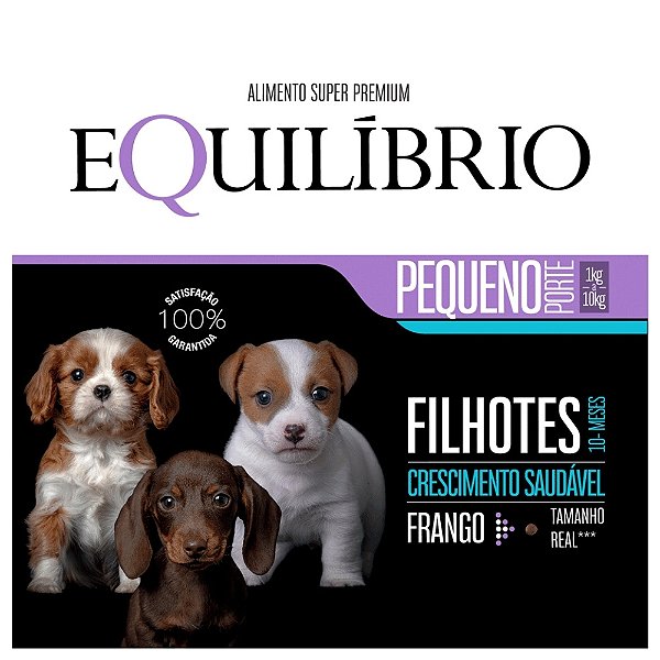 Ração Equilíbrio para Cães Filhotes Porte Pequeno Frango 2,5kg