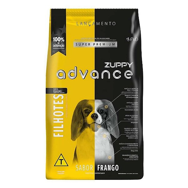 Ração Zuppy Advance Cães Filhotes de Porte Pequeno Frango 10,1kg