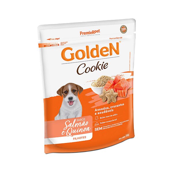 GOLDEN COOKIE FILH SALMAO/QUINOA 350G
