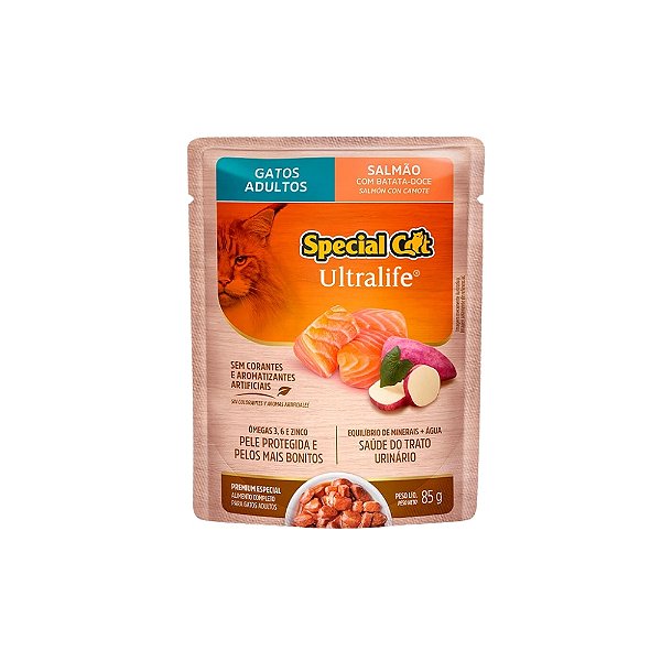 Ração Úmida Special Cat Ultralife para Gatos Adultos Salmão 85g