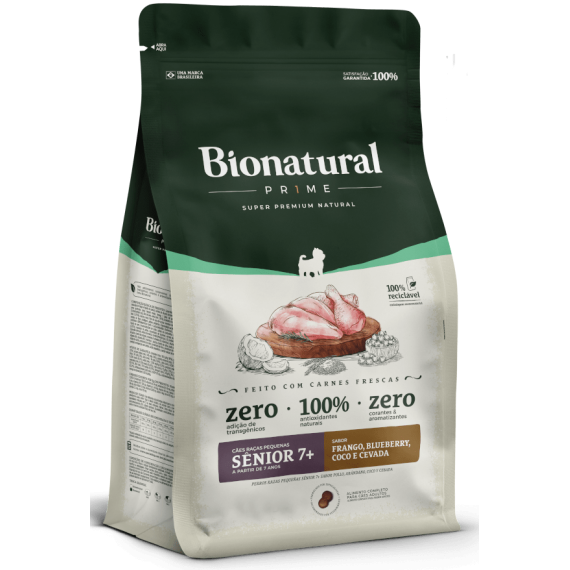 Bionatural Prime Caes Rp Sen 7+ Frango 15kg