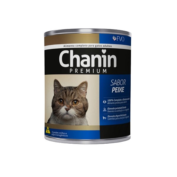 Ração Úmida Patê Chanin Premium para Gatos Peixe 280g