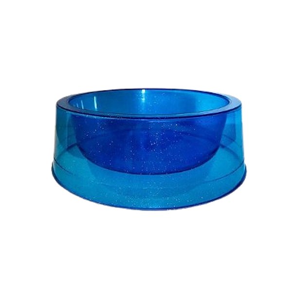 Comedouro Médio Capacidade 1000ml Cor Azul para Cães e Gatos