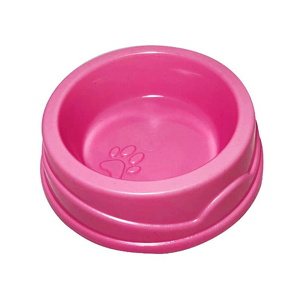 Comedouro Simples Médio para Pets Cor Rosa Capacidade 1000ml