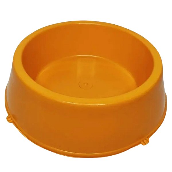 Comedouro para Cães e Gatos Médio Simples 1000ml Laranja