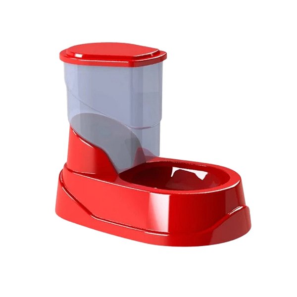 Comedouro Dosador para Cães e Gatos Classic Vermelho 500ml