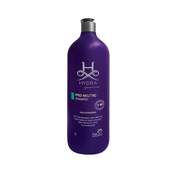 Shampoo Pet Society Hydra Groomers PRO Neutro para Cães e Gatos 1L