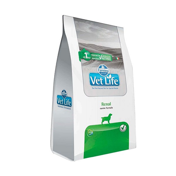 Ração Vet Life Farmina Natural Renal para Cães Adultos 2kg