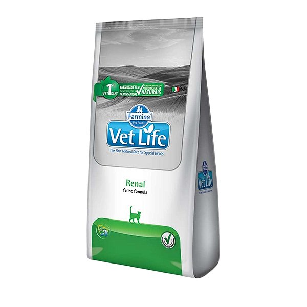 Ração Vet Life Natural Renal para Gatos Adultos 7.5kg
