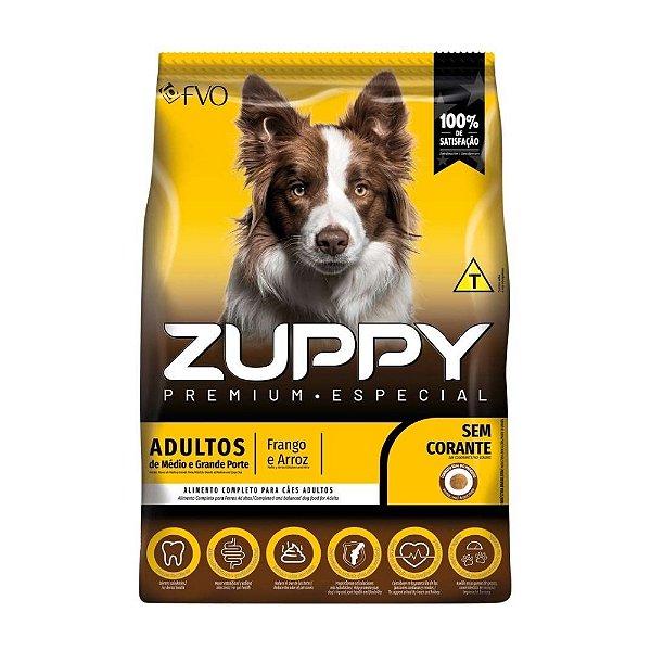 Ração Zuppy para Cães Adultos de Porte Médio e Grande Frango 15kg